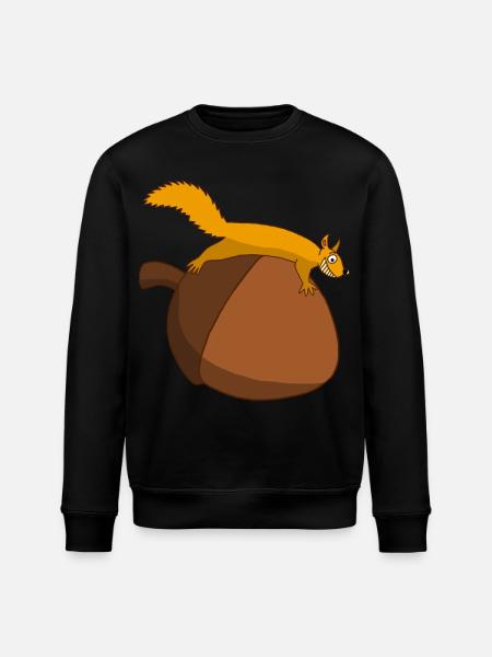 The squirrel against the glans - Stanley/Stella ROLLER Unisex Organic Sweatshirt - black
