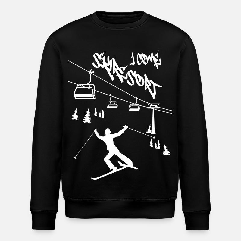 Station de ski Je viens ! - Sweat bio ROLLER Stanley/Stella Unisexe - noir