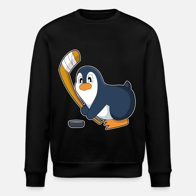 Pinguin Eishockey Eishockeyschläger - Stanley/Stella Unisex Bio-Sweatshirt ROLLER - Schwarz