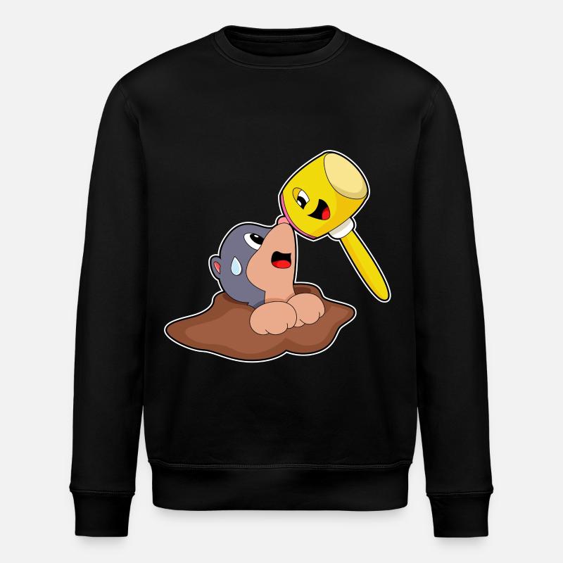 Maulwurf Hammer - Stanley/Stella Unisex Bio-Sweatshirt ROLLER - Schwarz