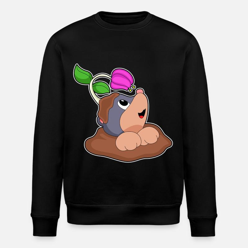Funny Mole - Stanley/Stella ROLLER Unisex Organic Sweatshirt - black