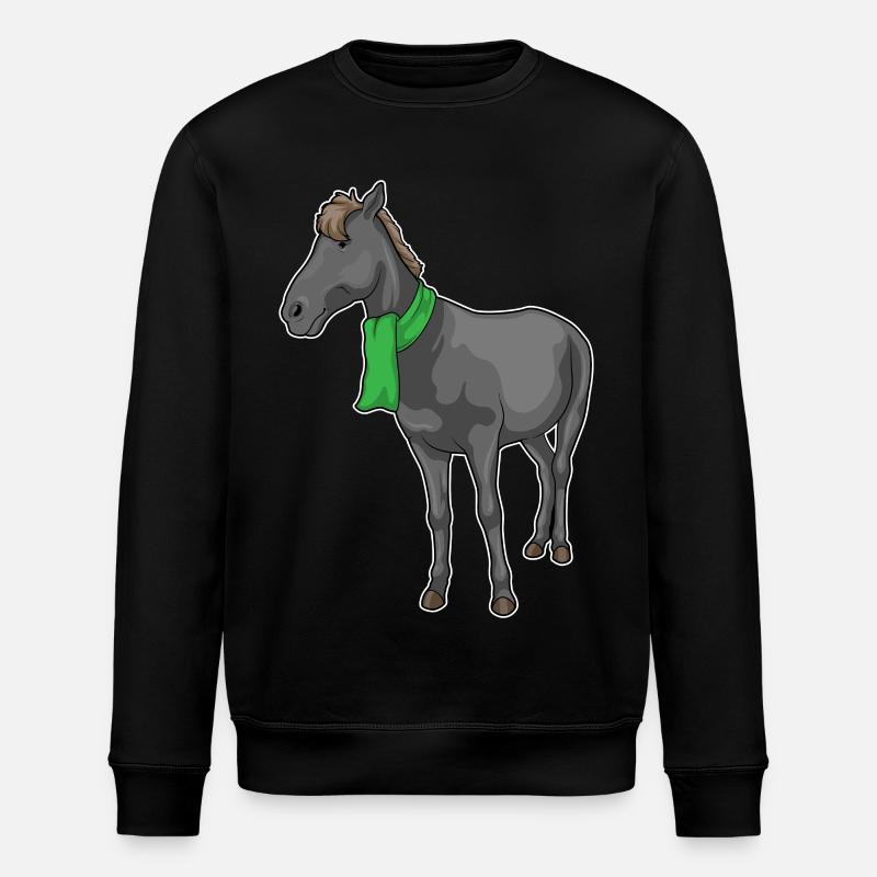 Pferd Schal - Stanley/Stella Unisex Bio-Sweatshirt ROLLER - Schwarz