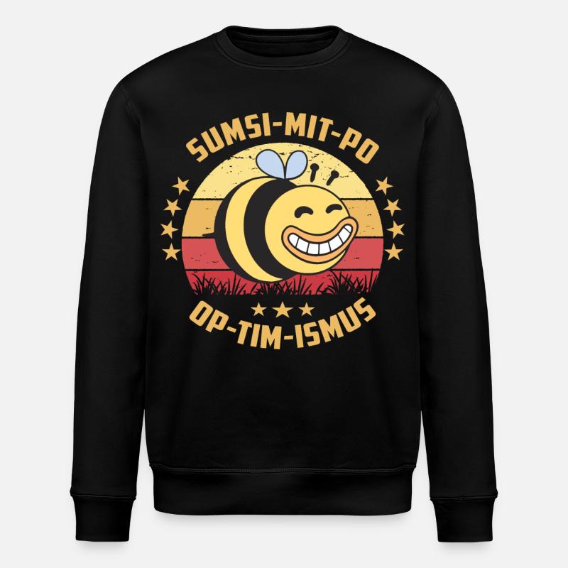 Optimismus oder Sumsi mit Po - Stanley/Stella Unisex Bio-Sweatshirt ROLLER - Schwarz