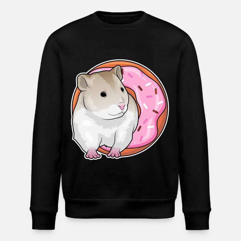 Hamster Donut - Stanley/Stella Unisex Bio-Sweatshirt ROLLER - Schwarz