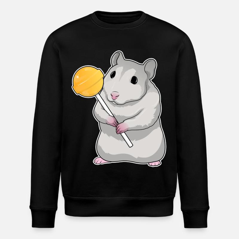 Hamster Lutscher - Stanley/Stella Unisex Bio-Sweatshirt ROLLER - Schwarz