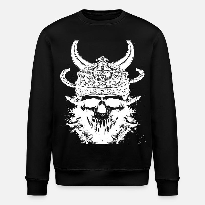 Wikinger Schädel - Stanley/Stella Unisex Bio-Sweatshirt ROLLER - Schwarz