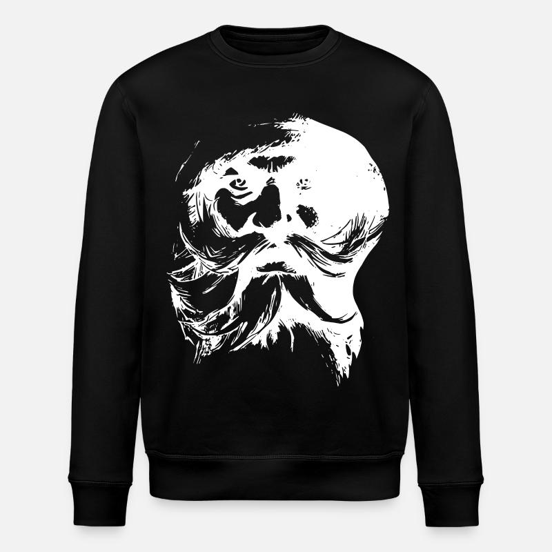 Visage rétro du Père Noël - Sweat bio ROLLER Stanley/Stella Unisexe - noir