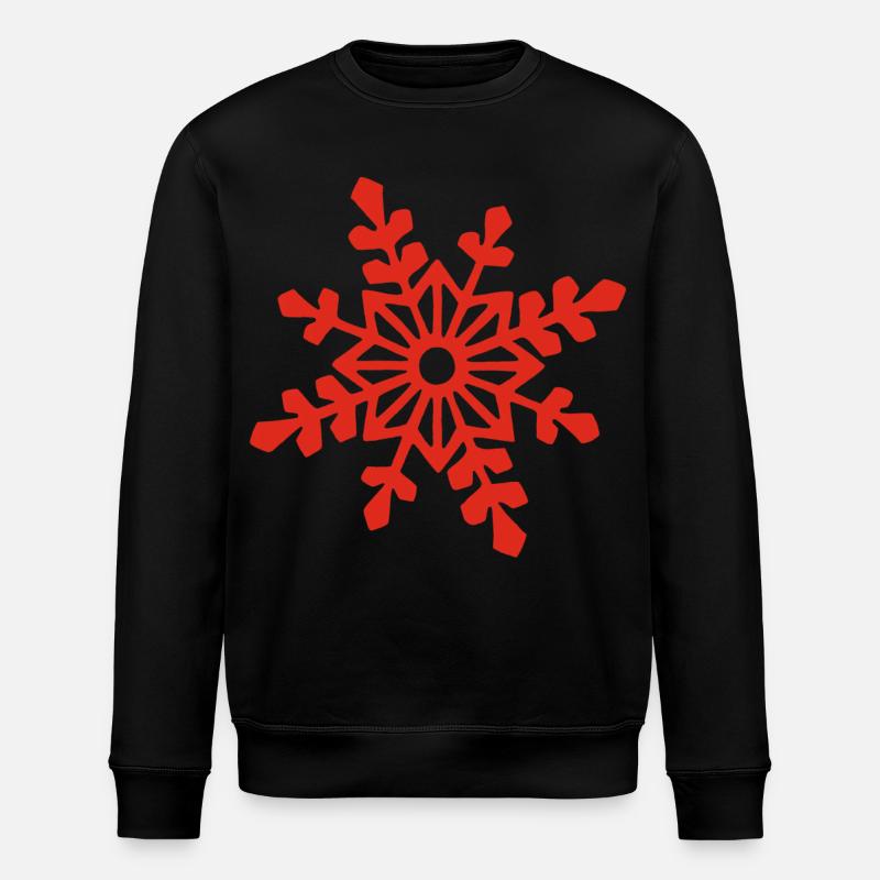 Flocon de neige rouge - Sweat bio ROLLER Stanley/Stella Unisexe - noir
