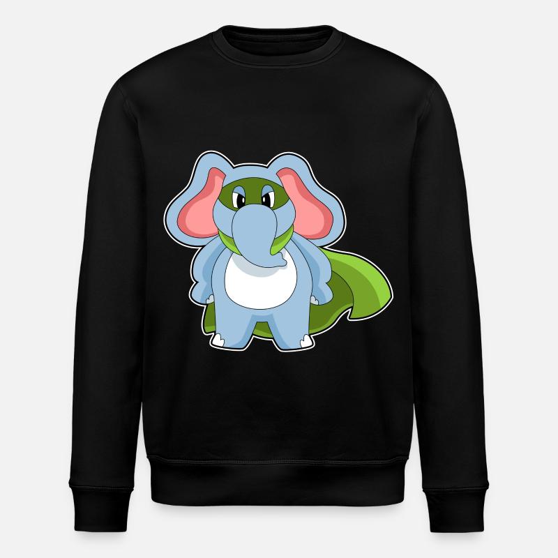 Elefant Held - Stanley/Stella Unisex Bio-Sweatshirt ROLLER - Schwarz