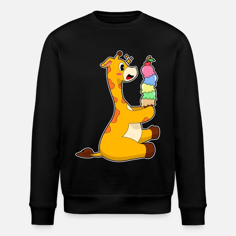 Crème glacée gaufre girafe - Sweat bio ROLLER Stanley/Stella Unisexe - noir