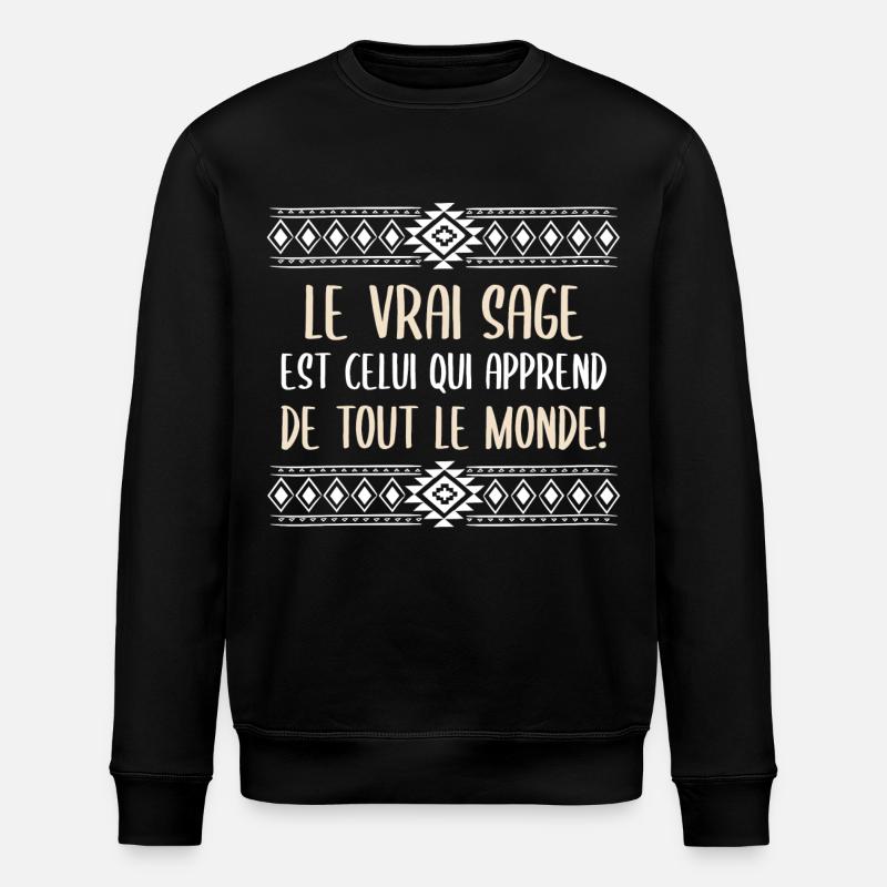 Le vrai sage - Sweat bio ROLLER Stanley/Stella Unisexe - noir