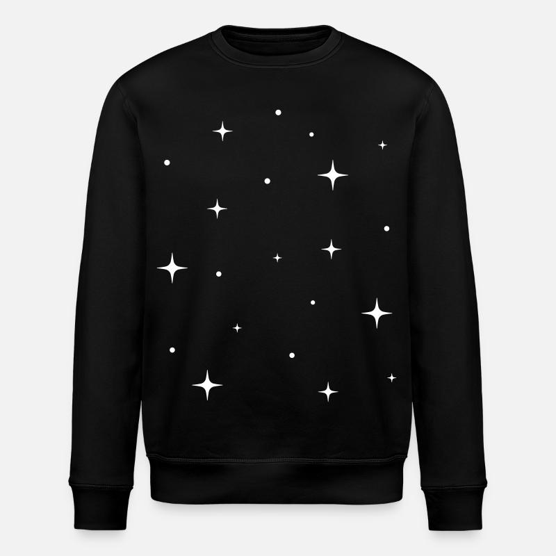 Funkeln Glitzer Sterne - Stanley/Stella Unisex Bio-Sweatshirt ROLLER - Schwarz