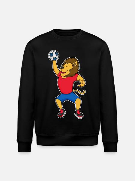Löwe Handball Player Handball - Stanley/Stella ROLLER Unisex Organic Sweatshirt - black