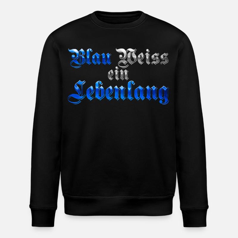 Blau Weiss ein Lebenlang - Stanley/Stella Unisex Bio-Sweatshirt ROLLER - Schwarz