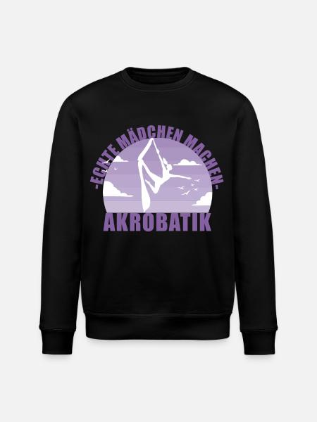 Echte Mädchen machen Akrobatik! Geschenk - Stanley/Stella Unisex Bio-Sweatshirt ROLLER - Schwarz