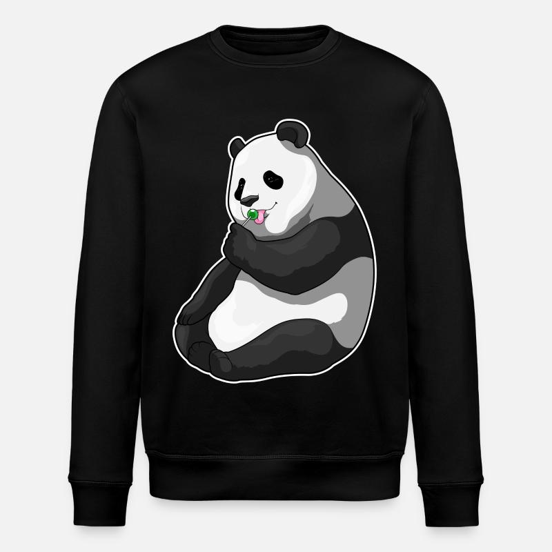 Sucette panda - Sweat bio ROLLER Stanley/Stella Unisexe - noir