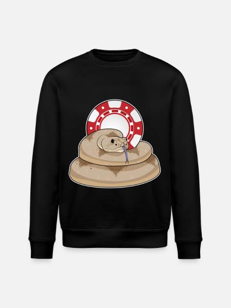 Snake Poker Poker Chips - Stanley/Stella ROLLER Unisex Organic Sweatshirt - black