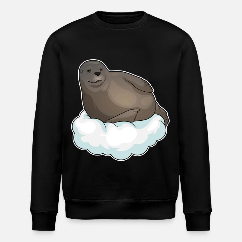 Seal Clouds - Stanley/Stella ROLLER Unisex Organic Sweatshirt - black