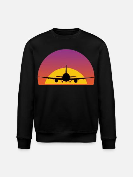 Air travel - Stanley/Stella ROLLER Unisex Organic Sweatshirt - black