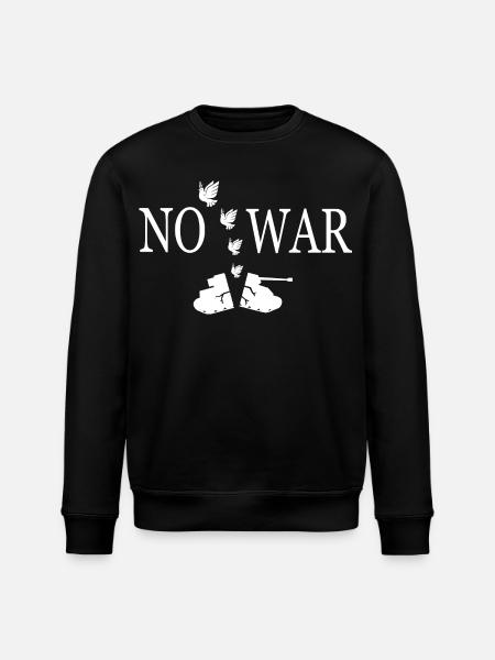 No war - Stanley/Stella ROLLER Unisex Organic Sweatshirt - black