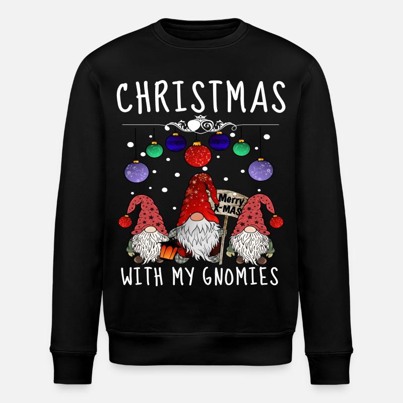Famille Gnome Elfes de Noël - Sweat bio ROLLER Stanley/Stella Unisexe - noir
