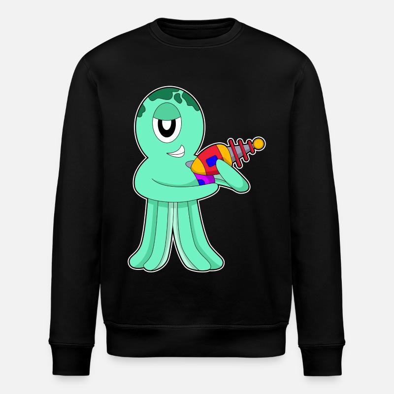 Krake Alien - Stanley/Stella Unisex Bio-Sweatshirt ROLLER - Schwarz