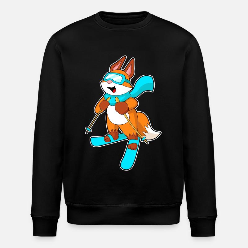 Fuchs Skier Ski - Stanley/Stella ROLLER Unisex Organic Sweatshirt - black