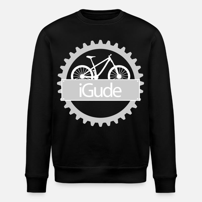 iGude Zahnrad MTB hell - Stanley/Stella Unisex Bio-Sweatshirt ROLLER - Schwarz