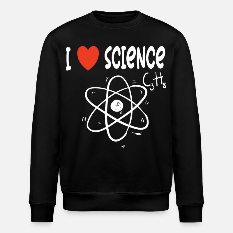 I love science - Stanley/Stella ROLLER Unisex Organic Sweatshirt - black