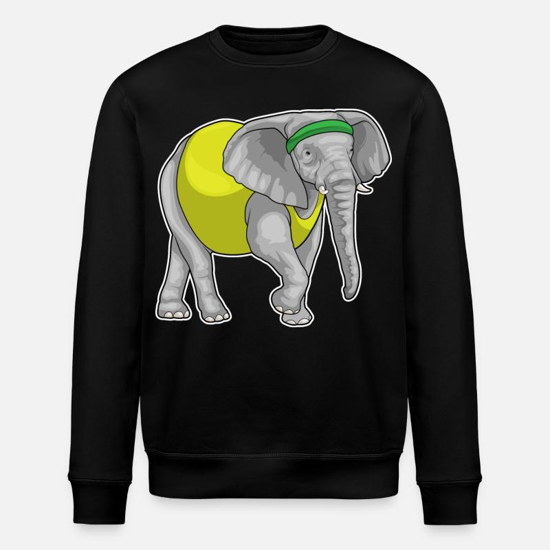 Elephant Jogger Jogging Sport - Stanley/Stella ROLLER Unisex Organic Sweatshirt - black