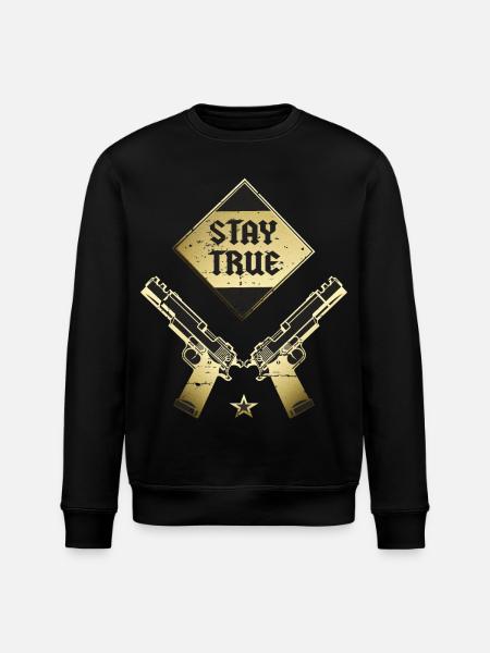 Bleib dir Treu - Stanley/Stella Unisex Bio-Sweatshirt ROLLER - Schwarz