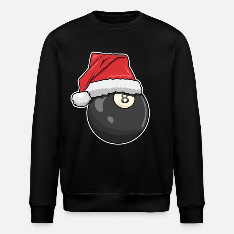 Weihnachten Billard - Stanley/Stella Unisex Bio-Sweatshirt ROLLER - Schwarz
