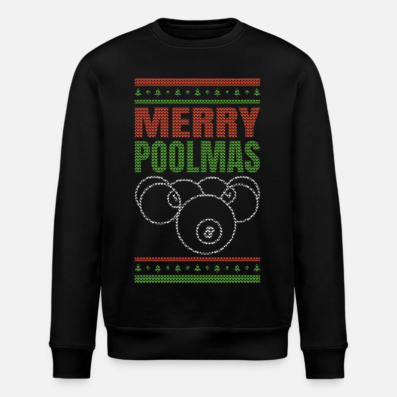 Joueur de billard de Noël - Sweat bio ROLLER Stanley/Stella Unisexe - noir