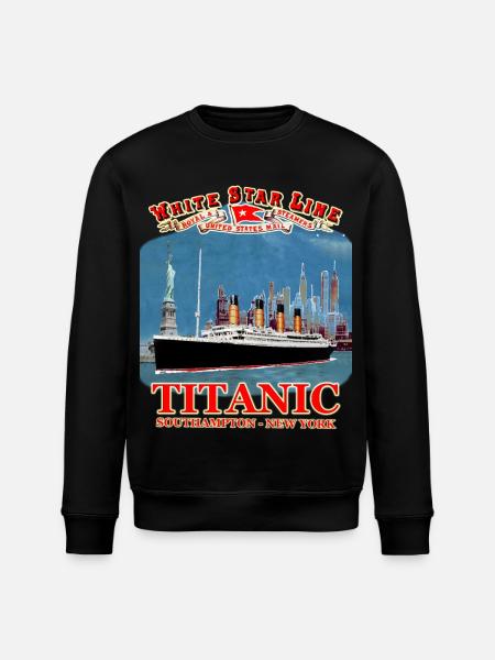 TITANIC skapelse Louis RUNEMBERG © Adagp - Ekologisk sweatshirt ROLLER unisex från Stanley/Stella - svart