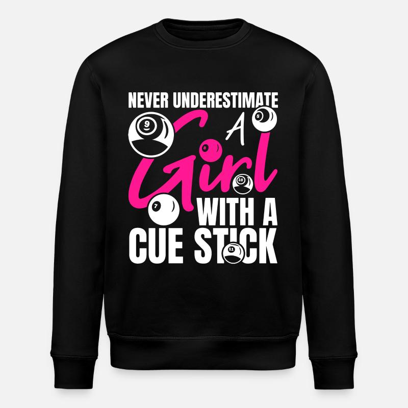 Fille au billard - Sweat bio ROLLER Stanley/Stella Unisexe - noir