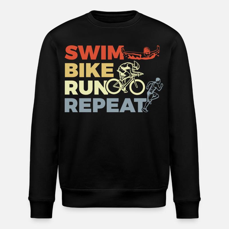 Triathlon Repeat - Stanley/Stella Unisex Bio-Sweatshirt ROLLER - Schwarz