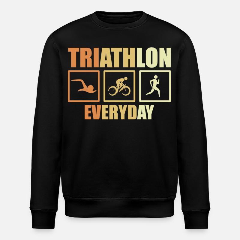 Routine de triathlon à vélo - Sweat bio ROLLER Stanley/Stella Unisexe - noir