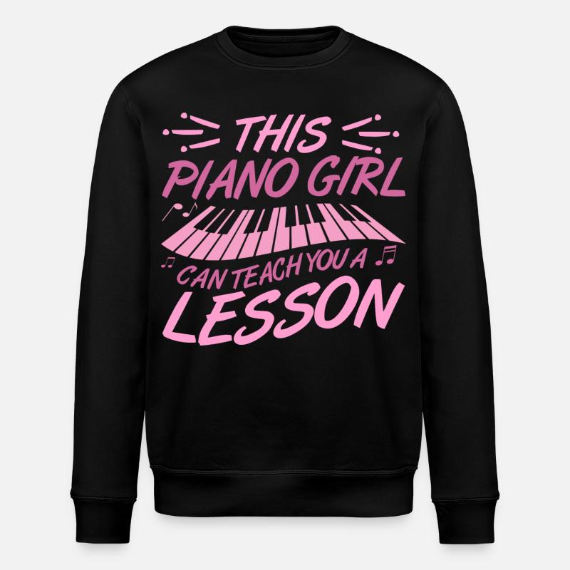 Piano Mädchen - Stanley/Stella Unisex Bio-Sweatshirt ROLLER - Schwarz
