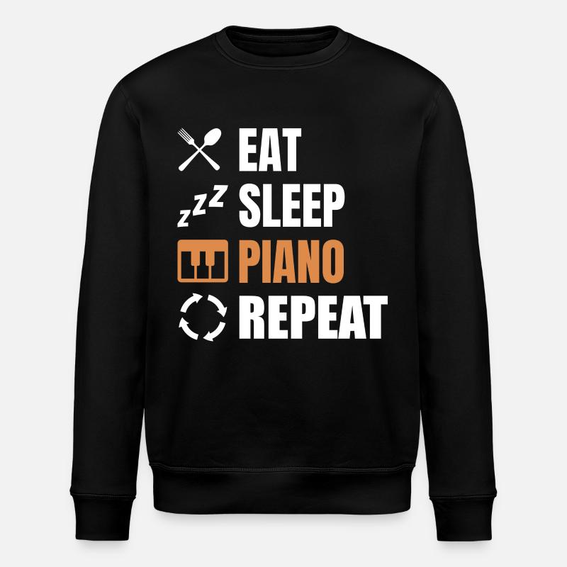 Piano Player Routine - Stanley/Stella ROLLER Unisex Organic Sweatshirt - black