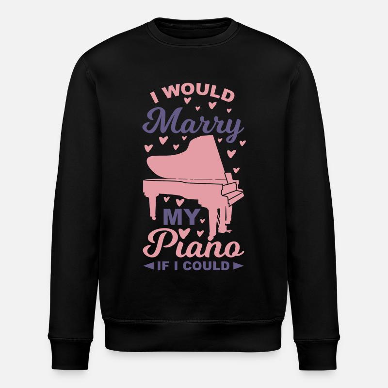 Klavier Spruch - Stanley/Stella Unisex Bio-Sweatshirt ROLLER - Schwarz