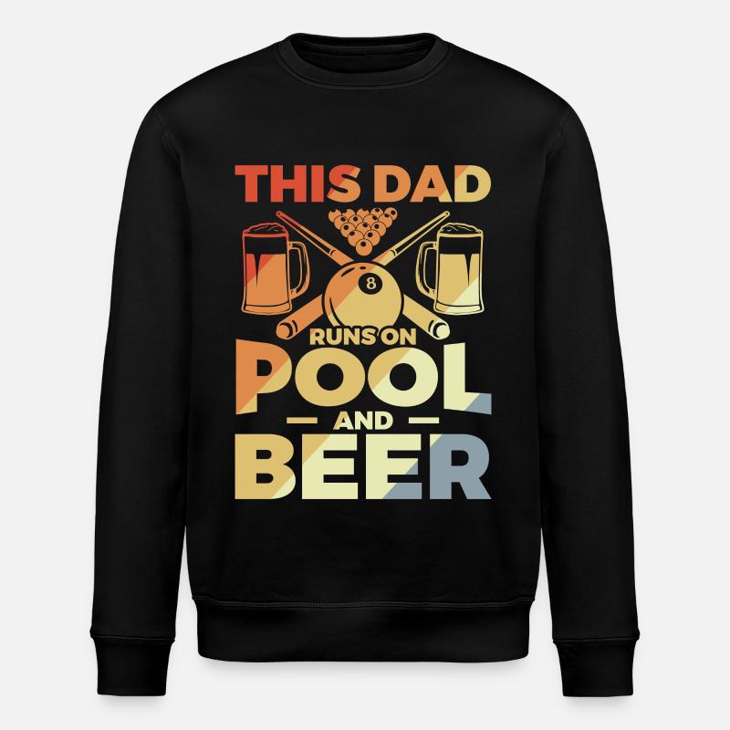 Drôle de papa billard - Sweat bio ROLLER Stanley/Stella Unisexe - noir