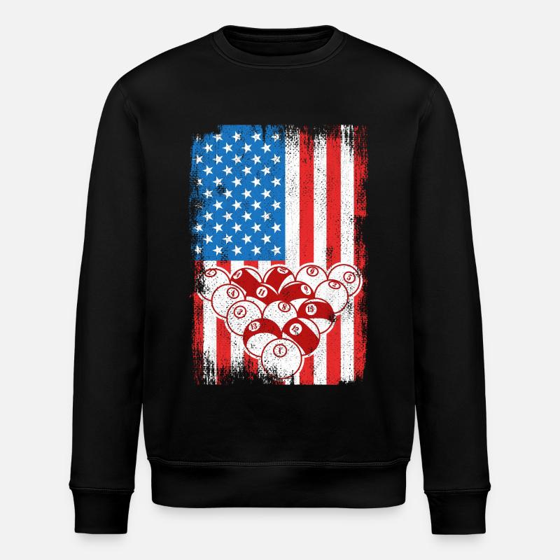 4. Juli Billard - Stanley/Stella Unisex Bio-Sweatshirt ROLLER - Schwarz