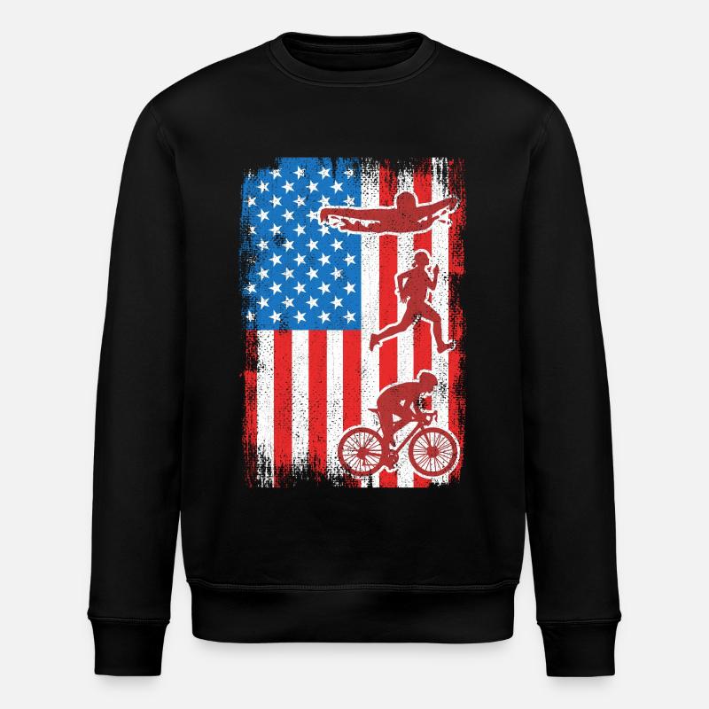 4. Juli Triathlon - Stanley/Stella Unisex Bio-Sweatshirt ROLLER - Schwarz