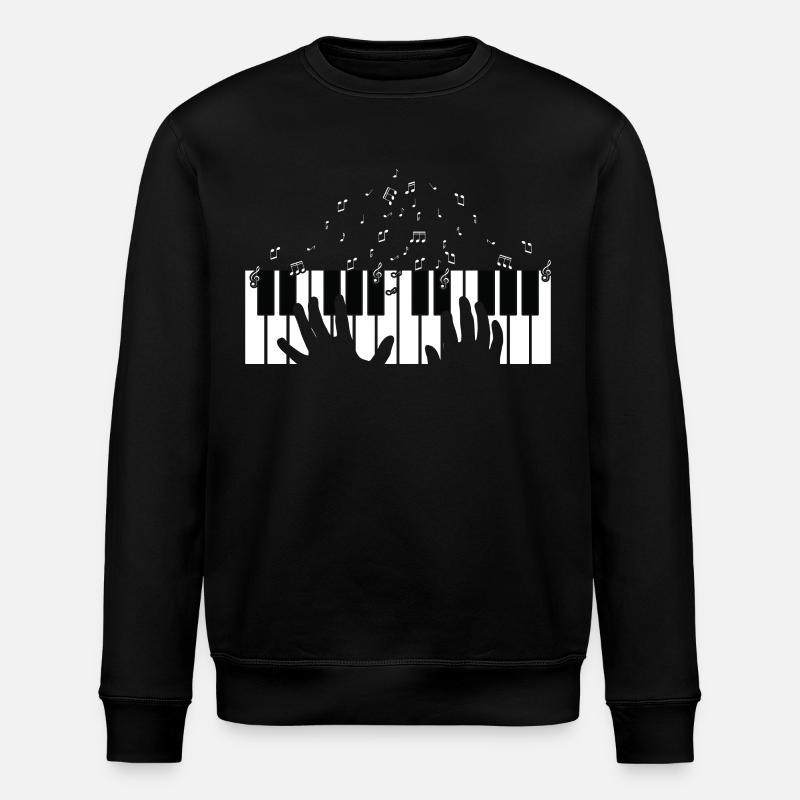Klaviertasten - Stanley/Stella Unisex Bio-Sweatshirt ROLLER - Schwarz