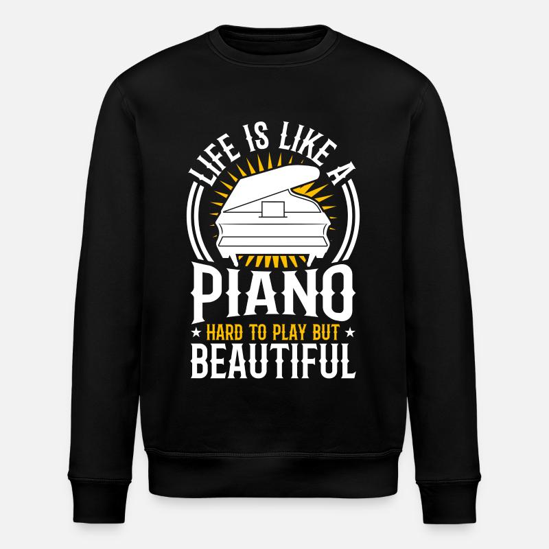 Motivation Piano - Stanley/Stella Unisex Bio-Sweatshirt ROLLER - Schwarz