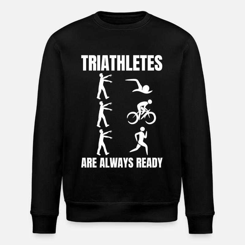 Triathlet Witz - Stanley/Stella Unisex Bio-Sweatshirt ROLLER - Schwarz