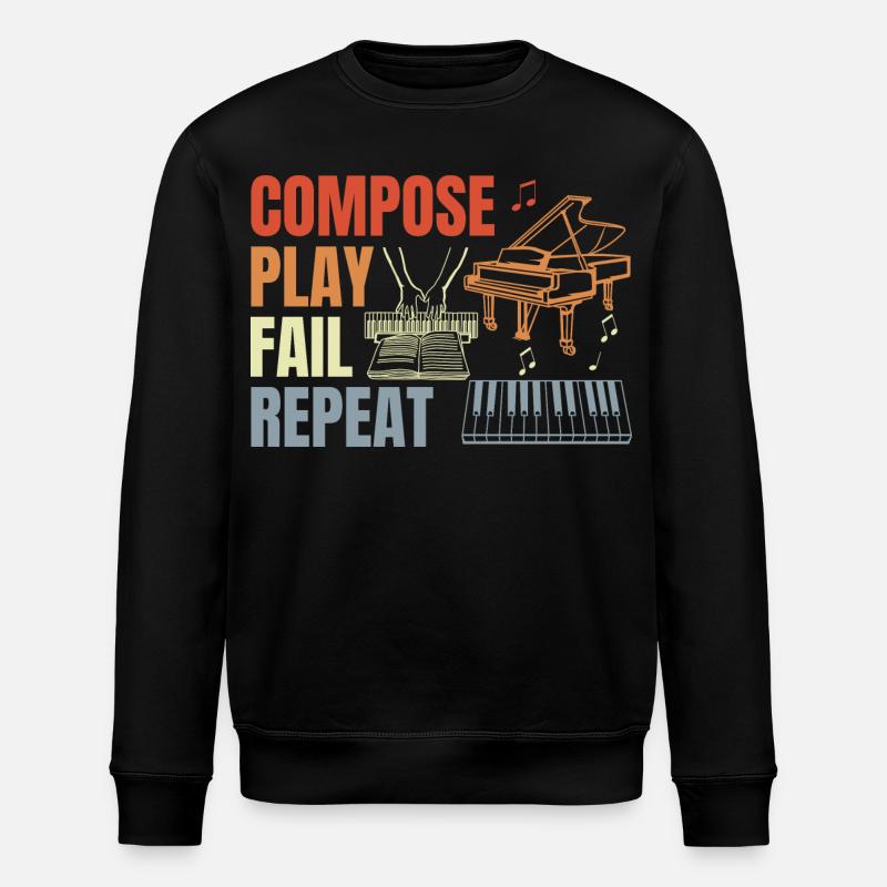 Routine de pianiste - Sweat bio ROLLER Stanley/Stella Unisexe - noir