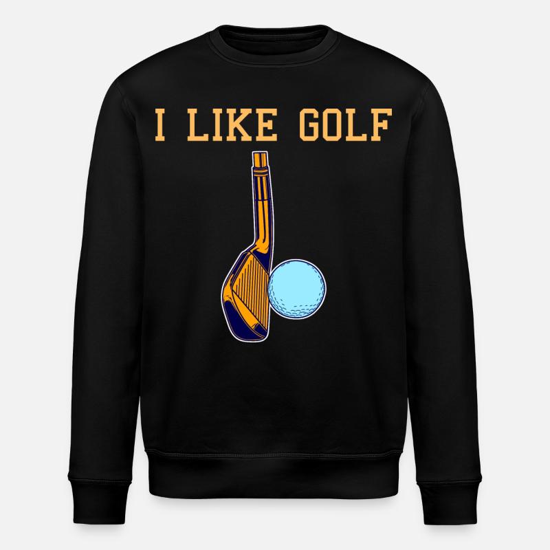 Golf Love - Stanley/Stella ROLLER Unisex Organic Sweatshirt - black