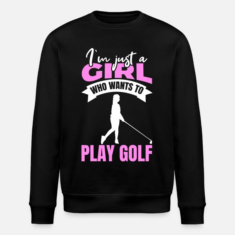 Golfer Mädchen - Stanley/Stella Unisex Bio-Sweatshirt ROLLER - Schwarz