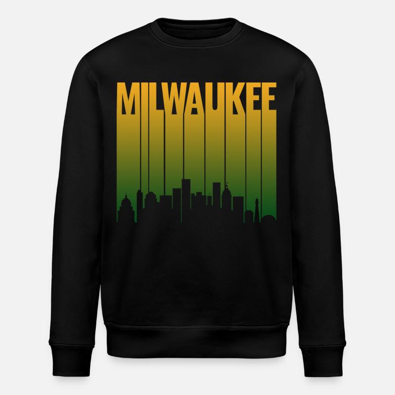 Milwaukee Skyline Gradient - Stanley/Stella Unisex Bio-Sweatshirt ROLLER - Schwarz